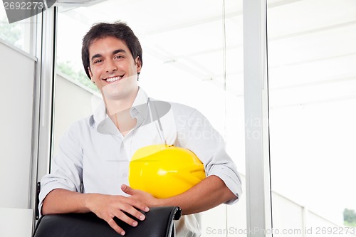 Image of Portrait of Happy Young Architect