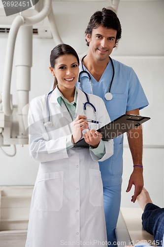 Image of Multiethnic Medical Professionals Smiling