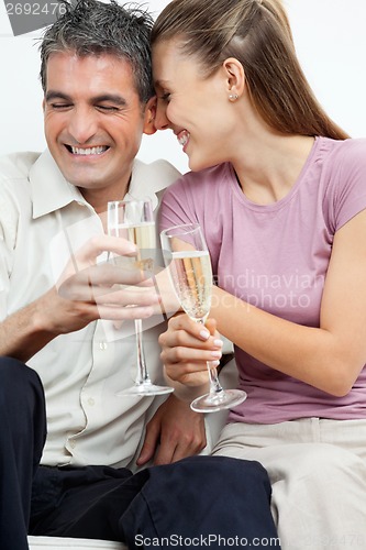 Image of Couple Having Champagne