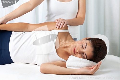 Image of Woman Receiving a Massage
