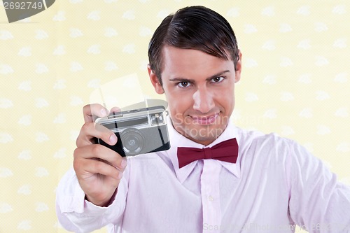 Image of Retro Male with Camera