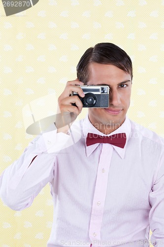 Image of Retro Male with Camera