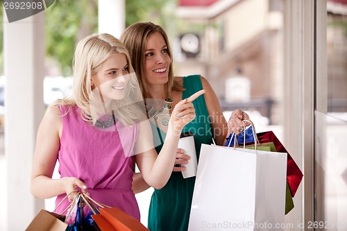 Image of Window Shopping Women