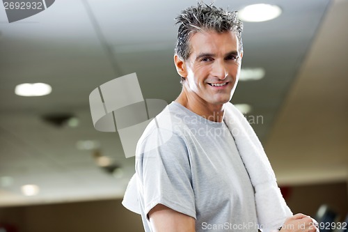 Image of Man With Towel In Health Club