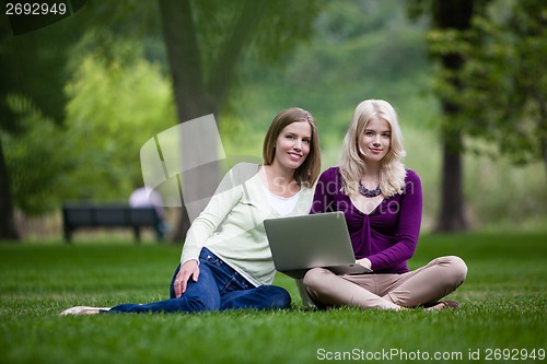 Image of Young Women Using laptop