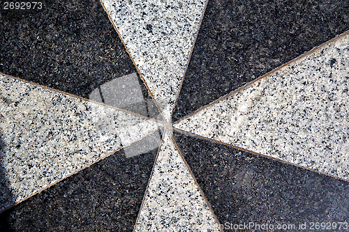 Image of   abstrac black white pavement  in   spain lanzarote africa