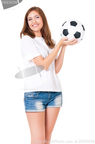 Image of Girl with a soccer ball