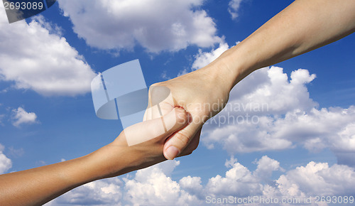 Image of hands and sky