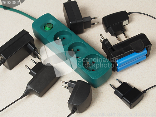 Image of Battery chargers and extension cord