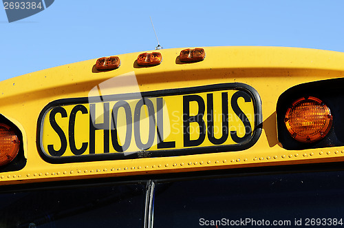 Image of front of a yellow school bus