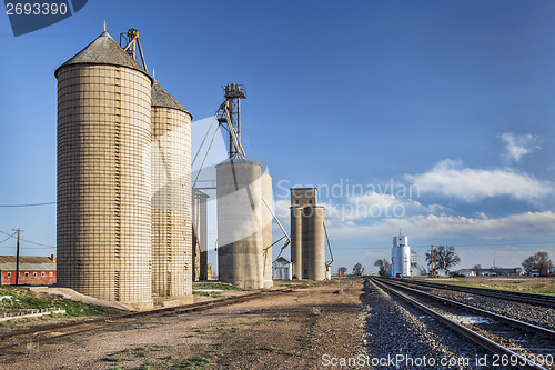 Image of grain elevators in rural Colorado