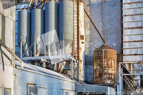 Image of old grain elevator detail