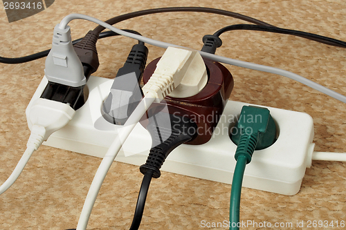 Image of Overloaded extension cord