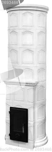 Image of Fireplace of white ceramic