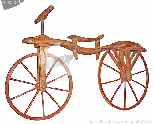 Image of Old wooden bike