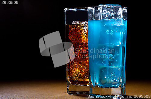 Image of drinks with ice