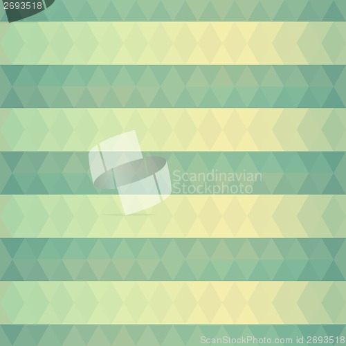 Image of Abstract background of green triangles