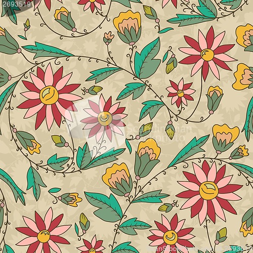 Image of Seamless texture with flowers