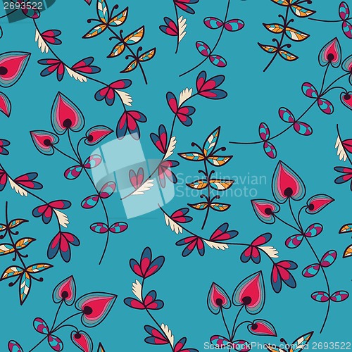 Image of Seamless texture with flowers