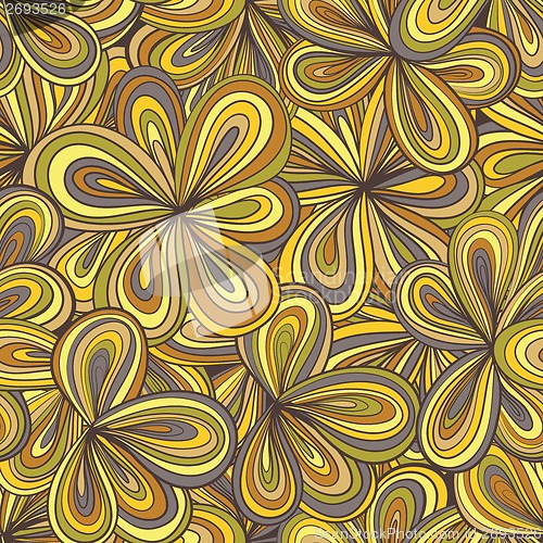 Image of Seamless wave hand-drawn pattern, waves background