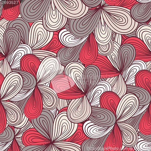 Image of Seamless wave hand-drawn pattern, waves background