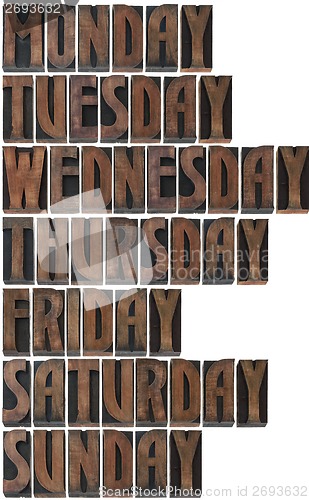 Image of Days of the Week Cutout