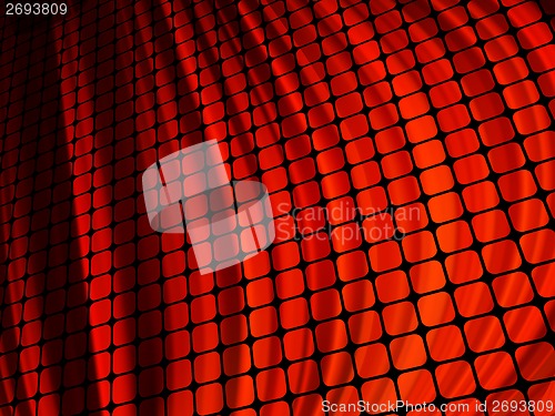 Image of Red waves light 3D mosaic. EPS 10