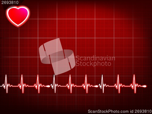 Image of Abstract heart beats cardiogram. EPS 10