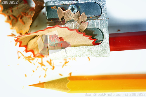 Image of Pencil and sharpener