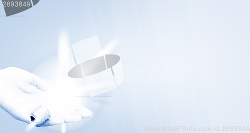 Image of Background with lit lightbulb