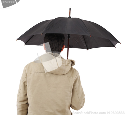 Image of Man with umbrella