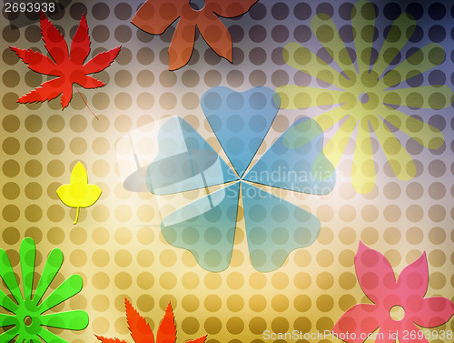 Image of Flowers & Leafs - background