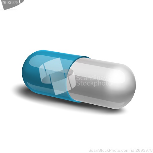 Image of Blue and white pill