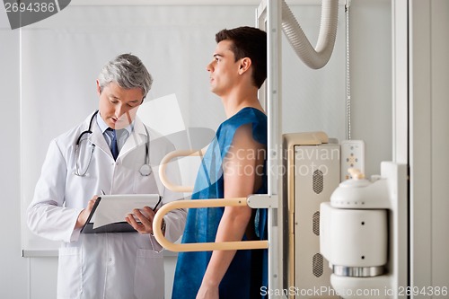 Image of Male Patient Undergoing X-ray Test