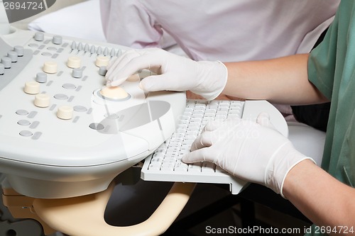 Image of Technician Operating Ultrasound Machine