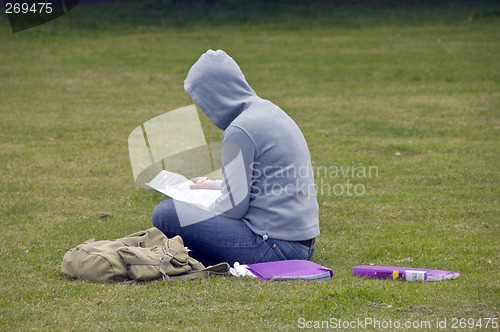 Image of Hooded student