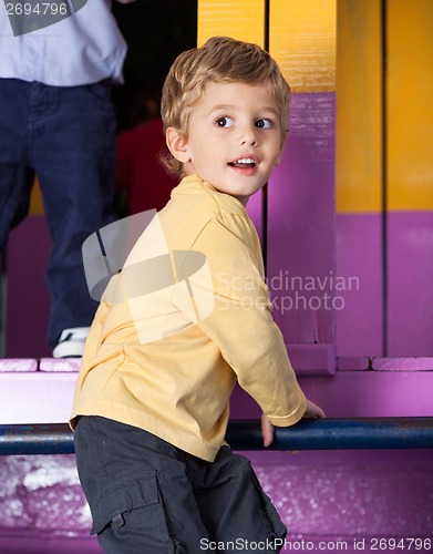 Image of Little Boy Playing In Kindergarten