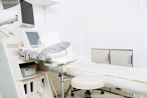 Image of Medical Room With Ultrasound Machine In Clinic