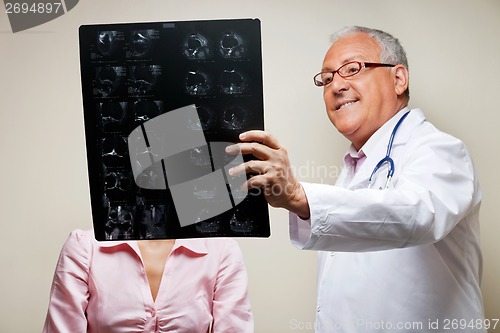 Image of Radiologist Holding X-ray