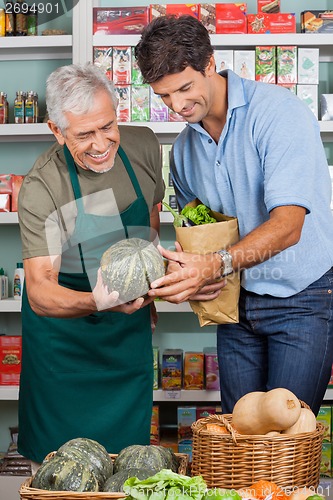 Image of Salesman Assisting Male Customer