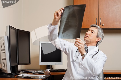 Image of Radiologist Reviewing Shoulder X-ray