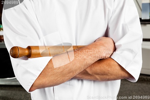 Image of Male Chef With Rolling Pin