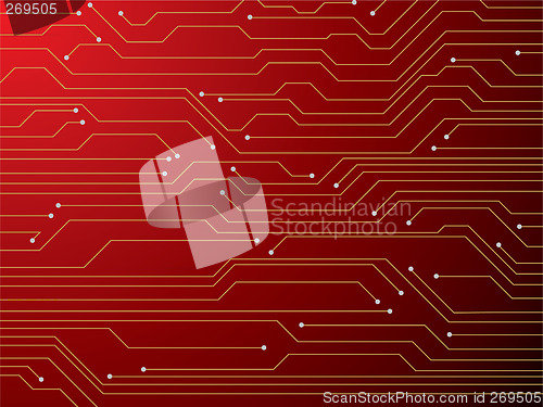 Image of circuit board red