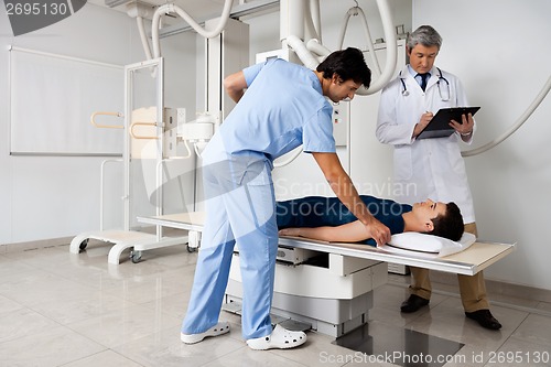 Image of Young Male Patient Going Through X-ray Test