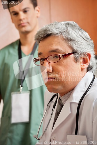 Image of Male Doctor Looking Away