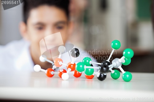 Image of Molecular Structure On Desk