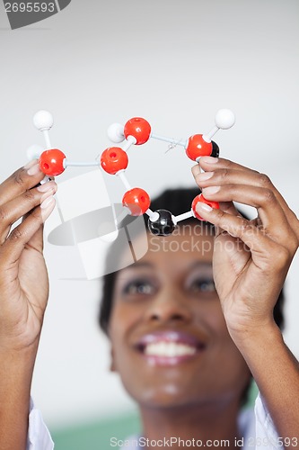 Image of Teacher Analyzing Molecular Structure