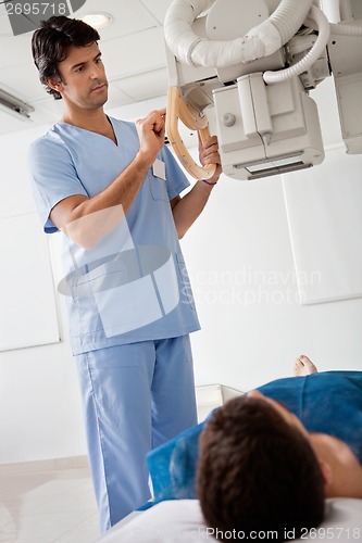 Image of Technician Taking Patient's X-ray