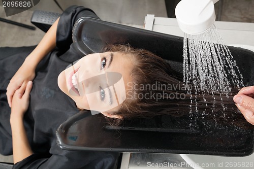 Image of Client Getting Hair Wash At Salon