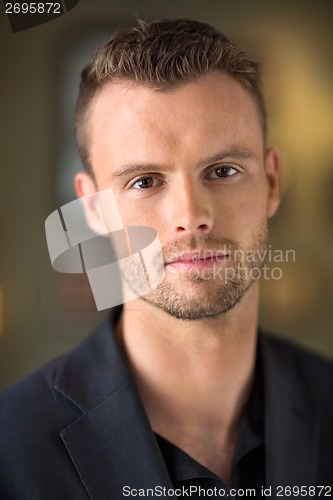 Image of Confident Businessman At Cafe